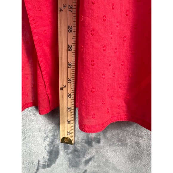 Max Red Dotted Tunic Top With Black Trim & Button Placket XL - Picture 5 of 8